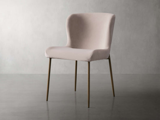 Chaise de salle à manger Kirsten en lin Vanni