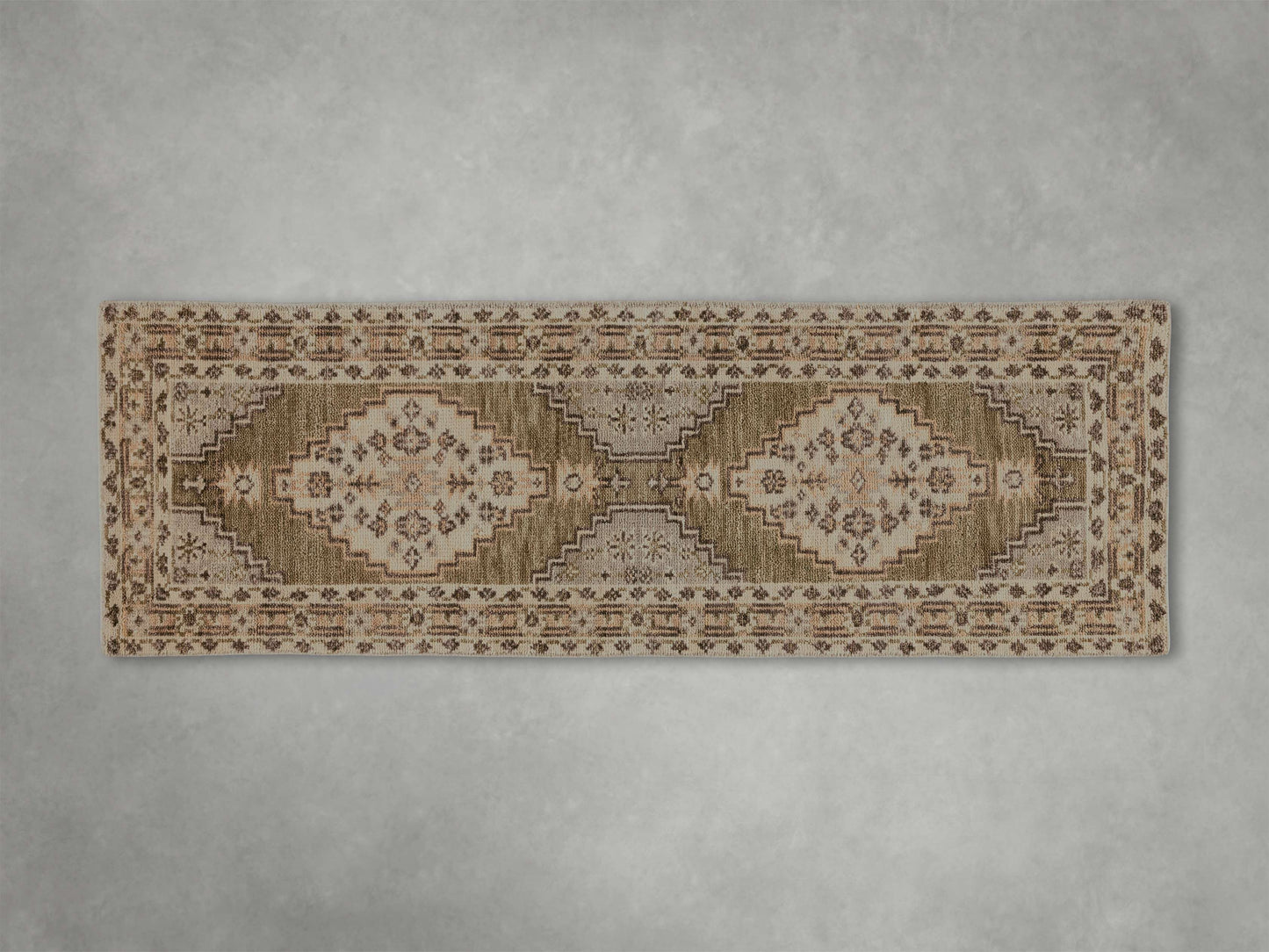 Tapis de couloir noué à la main Ezra