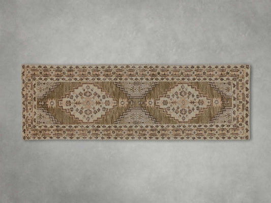 Tapis de couloir noué à la main Ezra