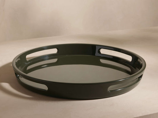 Plateau rond en laque