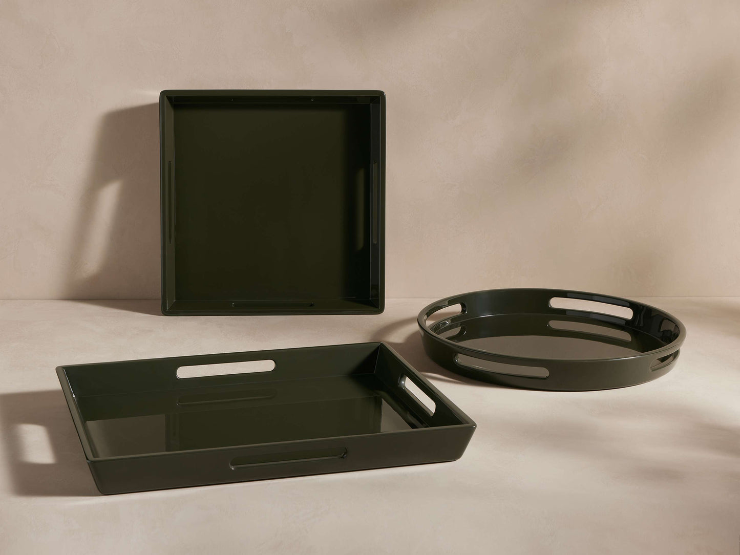 Plateau rectangulaire en laque