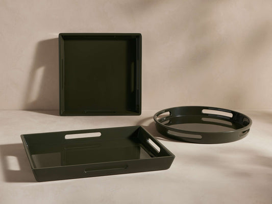 Plateau rectangulaire en laque