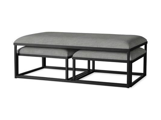 Pouf gigogne rembourré Palmer